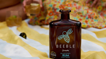 Dark & Swarmy cocktail made with Beeble Honey Rum